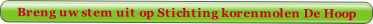 Breng uw stem uit op Stichting korenmolen De Hoop.